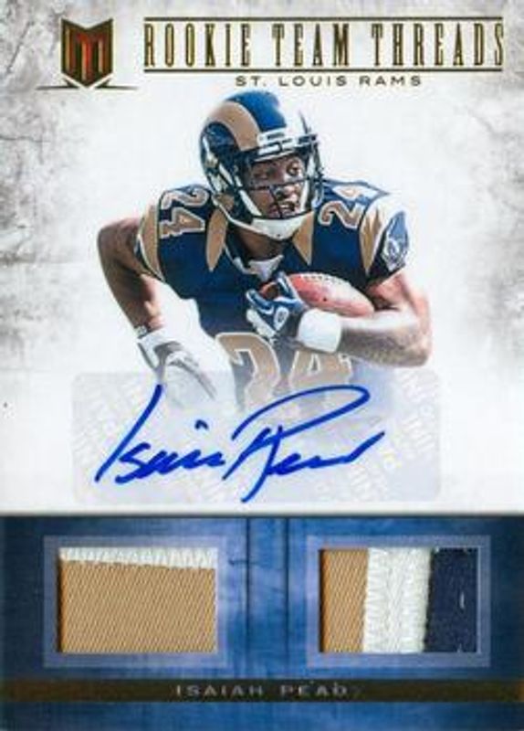 2012 Momentum #19 Rookie Team Threads Dual Materials Prime Signatures /15