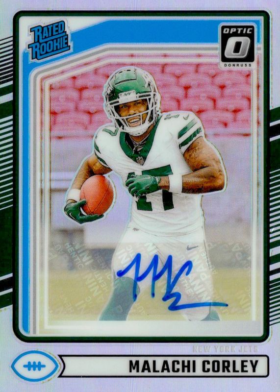 Malachi Corley 2024 Donruss #333 Optic Rated Rookie Preview Autographs RAW
