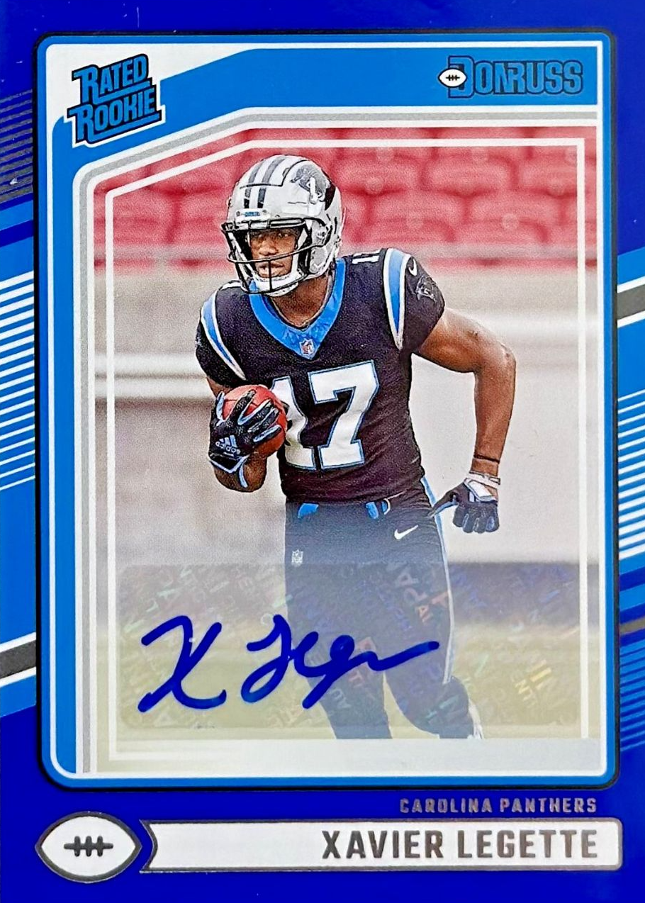 Xavier Legette 2024 Donruss #323 Rated Rookie Autographs - Blue