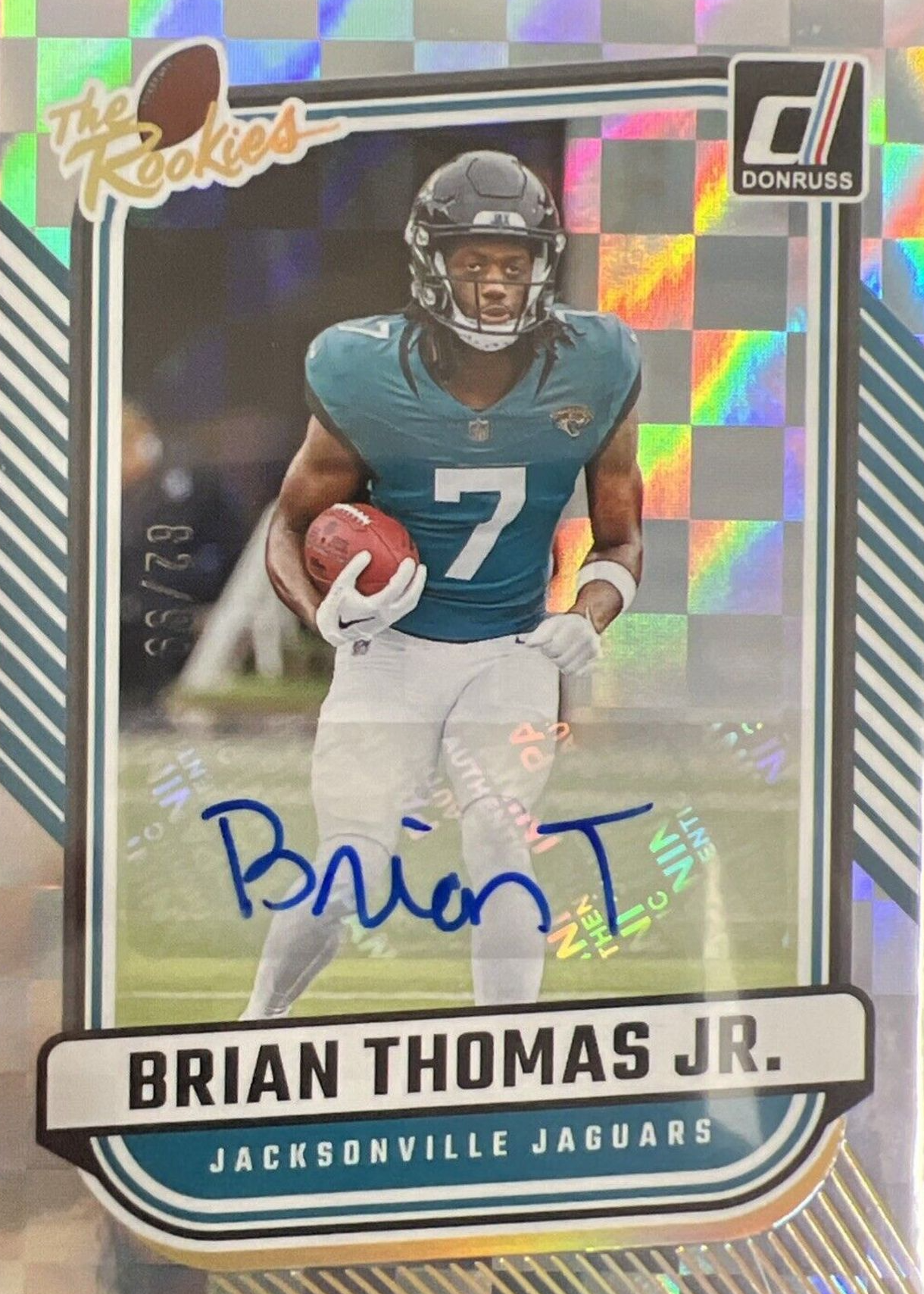 Brian Thomas Jr. 2024 Donruss #TR-8 The Rookies Autographs (/99 