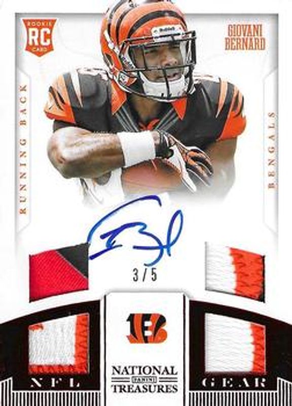 2013 National Treasures #12 NT Rookie NFL Gear Quad Materials Prime Signatures /5