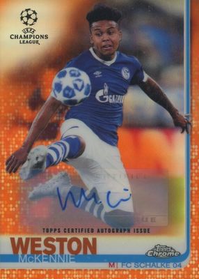 2018 Topps Chrome UEFA Champions League #83 Autographs - Orange Refractor /25