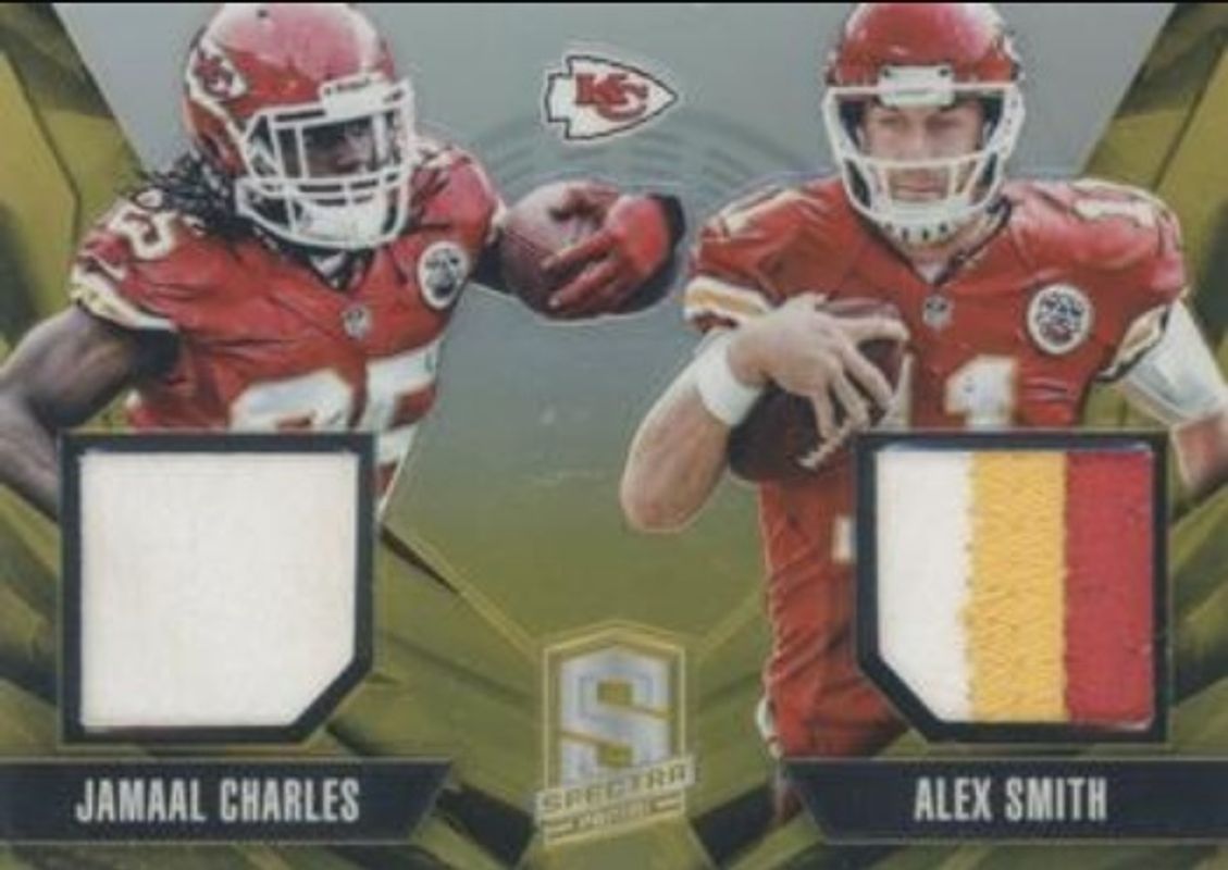 2013 Spectra #10 Combo Materials Spectra - Gold /10