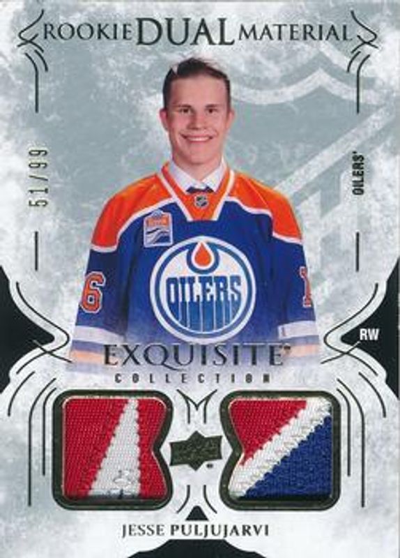 2016 Upper Deck Black Diamond #RD-JP 2016 Upper Deck Exquisite Collection Rookie Dual Material /25