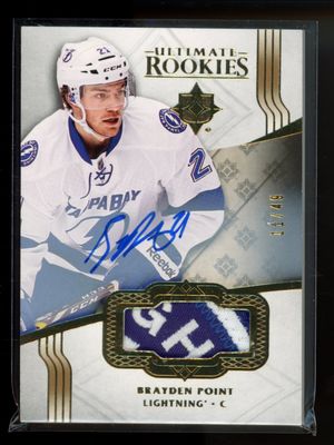 2017 Upper Deck Ultimate Collection #118 2016 Upper Deck Ultimate Collection Update I: Ultimate Rookies Autographs Patch - Gold /49