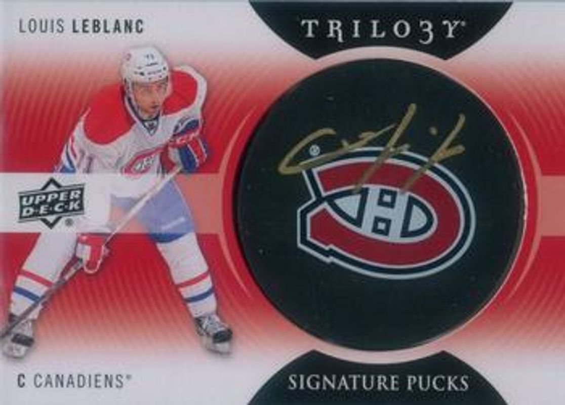 2013 Upper Deck Trilogy #SP-LL Signatures Pucks