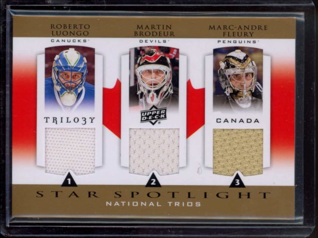 2013 Upper Deck Trilogy #CAN-NET Three Star Spotlight National Trios Jerseys