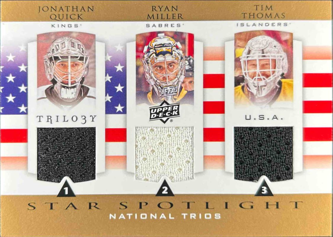 2013 Upper Deck Trilogy #USA-NET Three Star Spotlight National Trios Jerseys