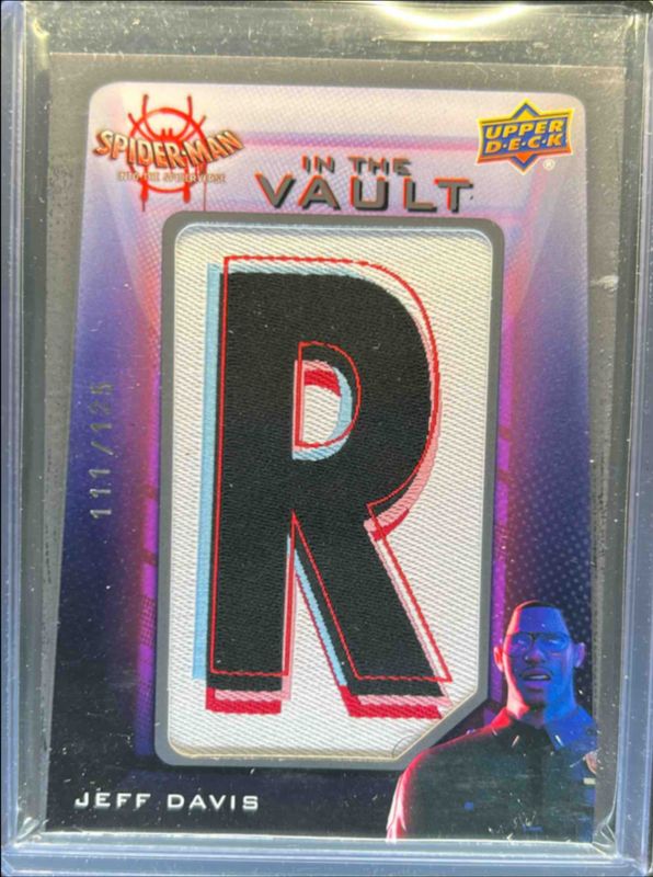 2022 Upper Deck Spider-Man: Into the Spider-Verse #VLP-9 In the Vault Letterman Patches Manufactured Relics /125