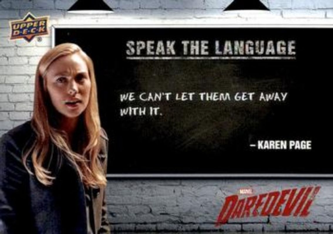2018 Upper Deck Daredevil Season 1 & 2 #STL9 Speak the Language
