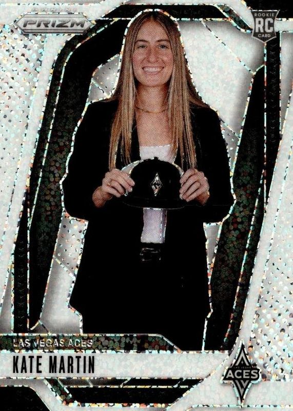 Kate Martin 2024 Prizm WNBA #148 Rookie Variation - White Sparkle /(SSP) RAW