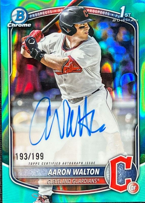 2025 Bowman Draft #CPA-AWA Chrome Prospect Auto - Aqua Lava Refractor /199 (1st)