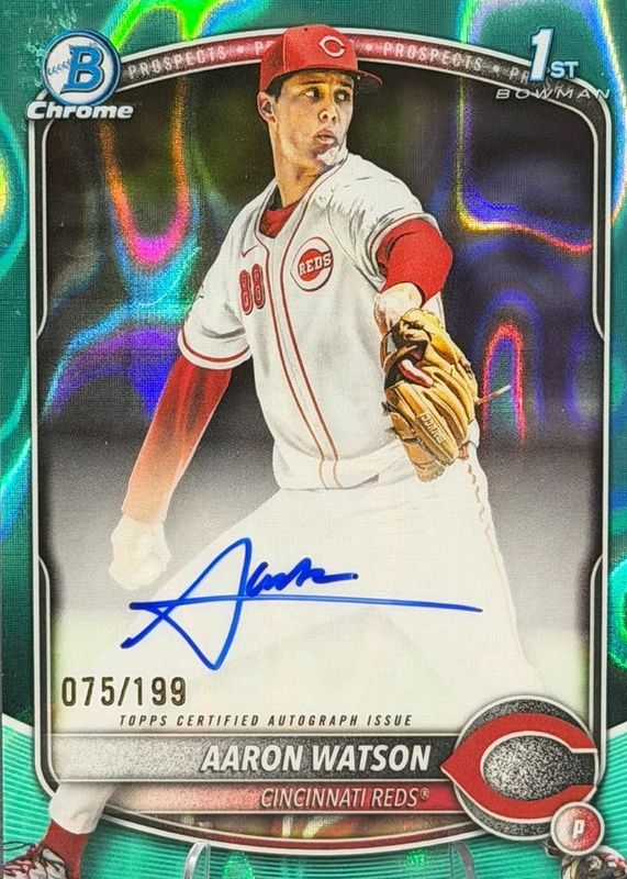 2025 Bowman Draft #CPA-AW Chrome Prospect Auto - Aqua Lava Refractor /199 (1st)
