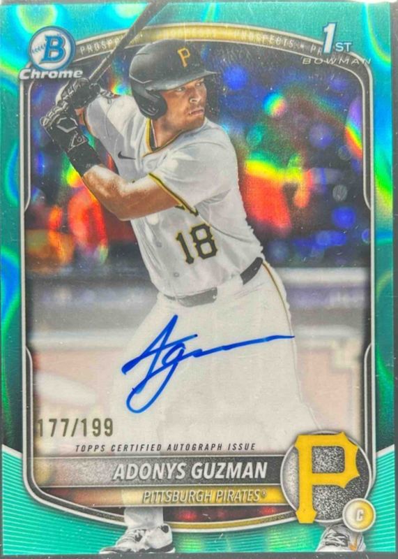 2025 Bowman Draft #CPA-AG Chrome Prospect Auto - Aqua Lava Refractor /199 (1st)