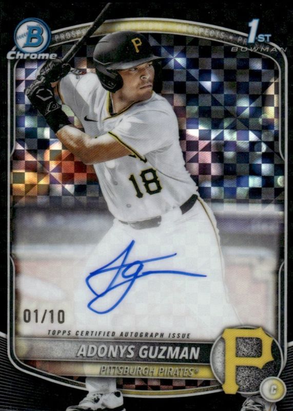 2025 Bowman Draft #CPA-AG Chrome Prospect Auto - Black X-Fractor /10 (1st)