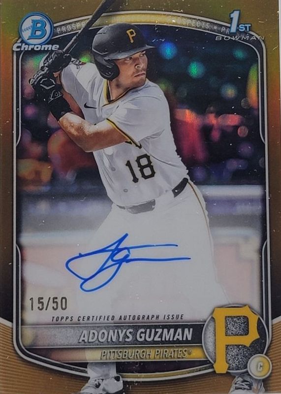 2025 Bowman Draft #CPA-AG Chrome Prospect Auto - Gold Refractor /50 (1st)