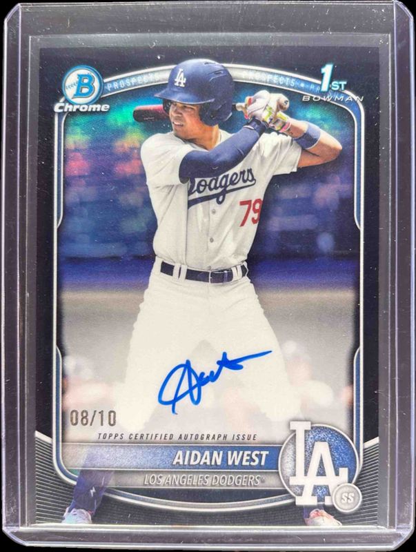 2025 Bowman Draft #CPA-AWE Chrome Prospect Auto - Black Refractor /10 (1st)