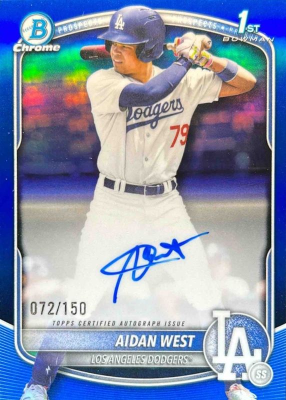 2025 Bowman Draft #CPA-AWE Chrome Prospect Auto - Blue Refractor /150 (1st)