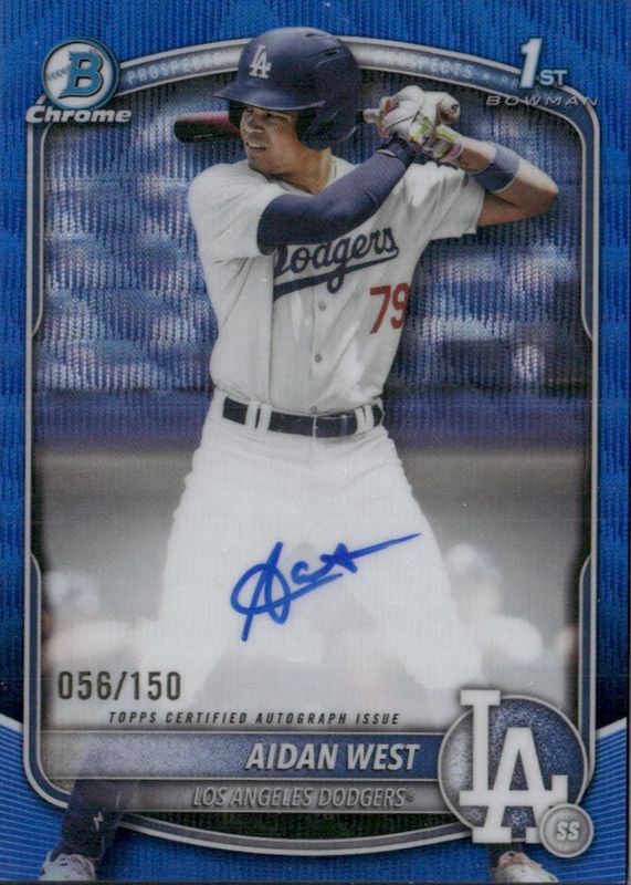 2025 Bowman Draft #CPA-AWE Chrome Prospect Auto - Blue Wave Refractor /150 (1st)