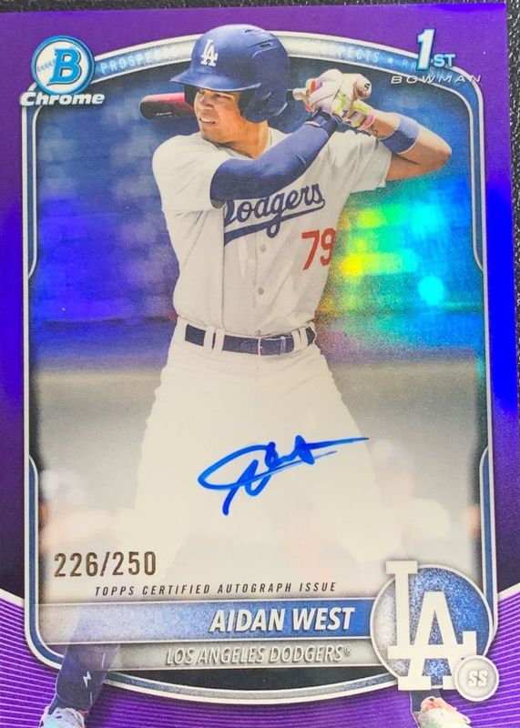2025 Bowman Draft #CPA-AWE Chrome Prospect Auto - Purple Refractor /250 (1st)