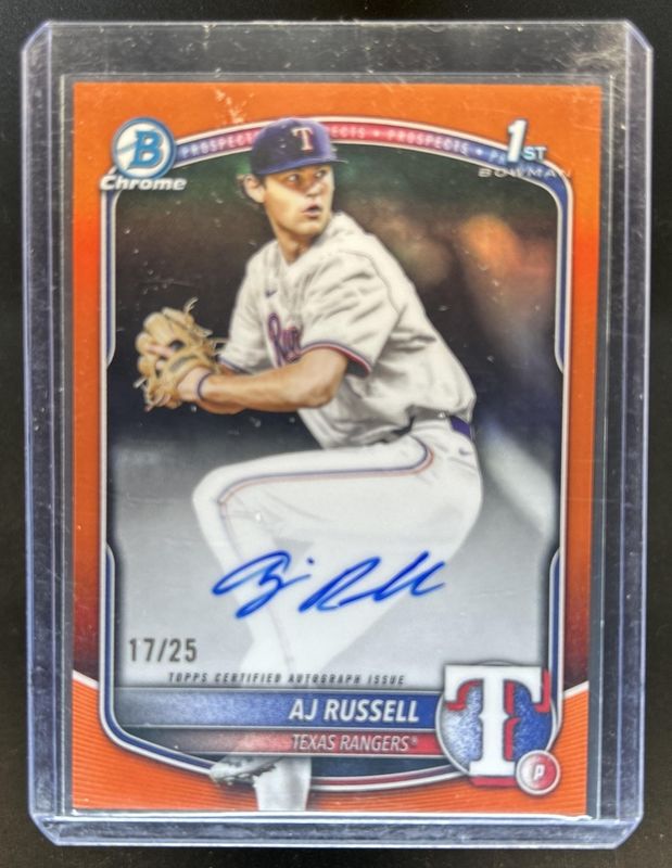 2025 Bowman Draft #CPA-AR Chrome Prospect Auto - Orange Refractor /25 (1st)