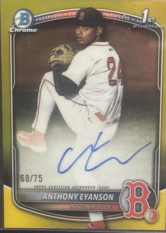 2025 Bowman Draft #CPA-AE Chrome Prospect Auto - Yellow Refractor /75 (1st)