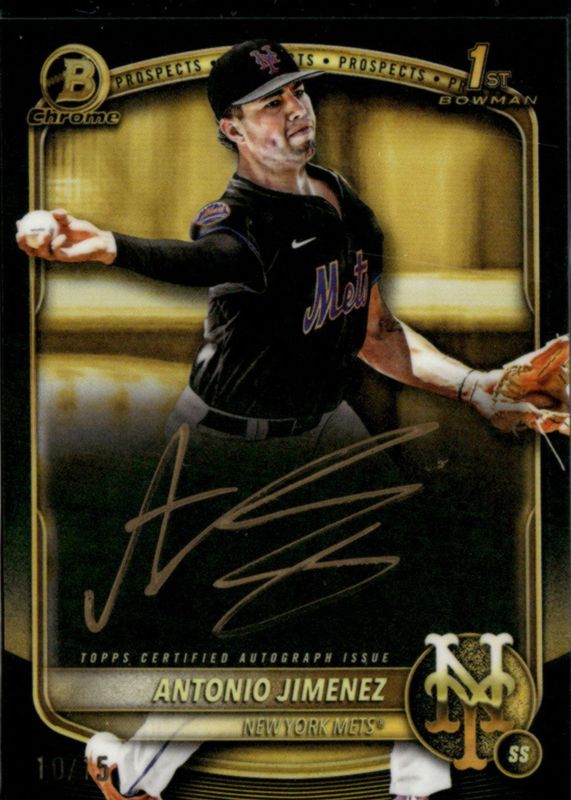 2025 Bowman Draft #CPA-AJ Chrome Prospect Auto - Gold Ink /15 (1st)