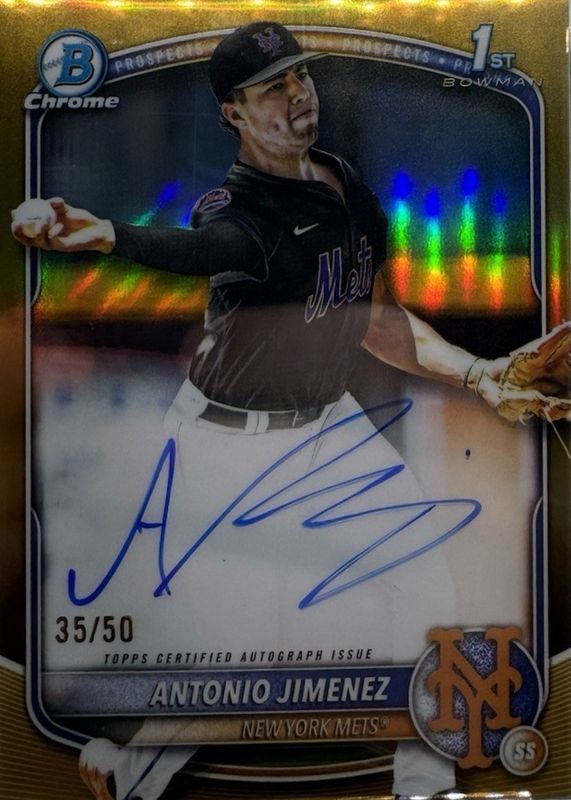 2025 Bowman Draft #CPA-AJ Chrome Prospect Auto - Gold Refractor /50 (1st)