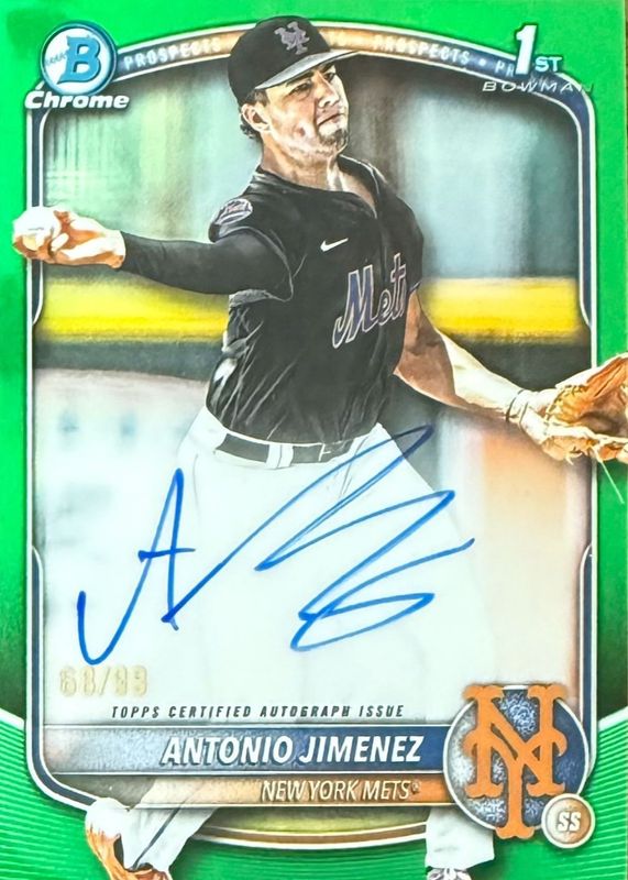 2025 Bowman Draft #CPA-AJ Chrome Prospect Auto - Green Refractor /99 (1st)