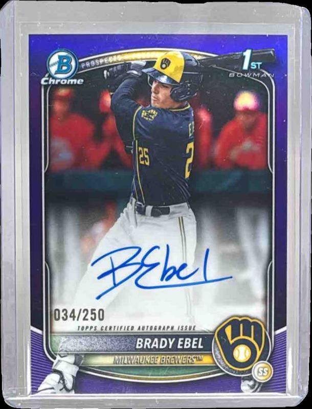 2025 Bowman Draft #CPA-BE Chrome Prospect Auto - Purple Refractor /250 (1st)