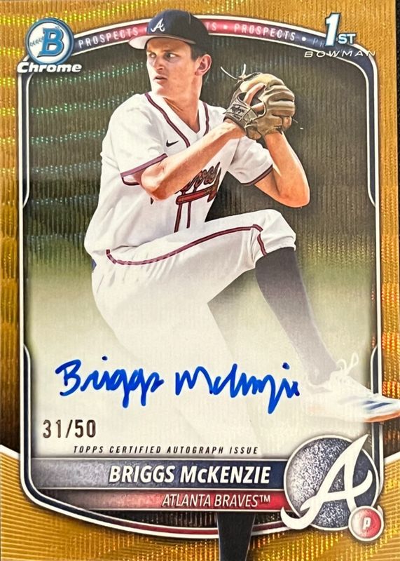 2025 Bowman Draft #CPA-BM Chrome Prospect Auto - Gold Wave Refractor /50 (1st)