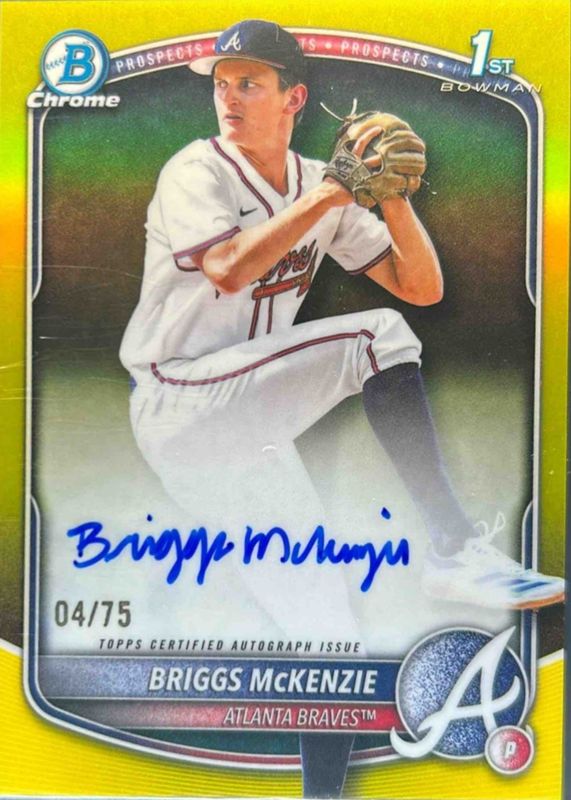 2025 Bowman Draft #CPA-BM Chrome Prospect Auto - Yellow Refractor /75 (1st)
