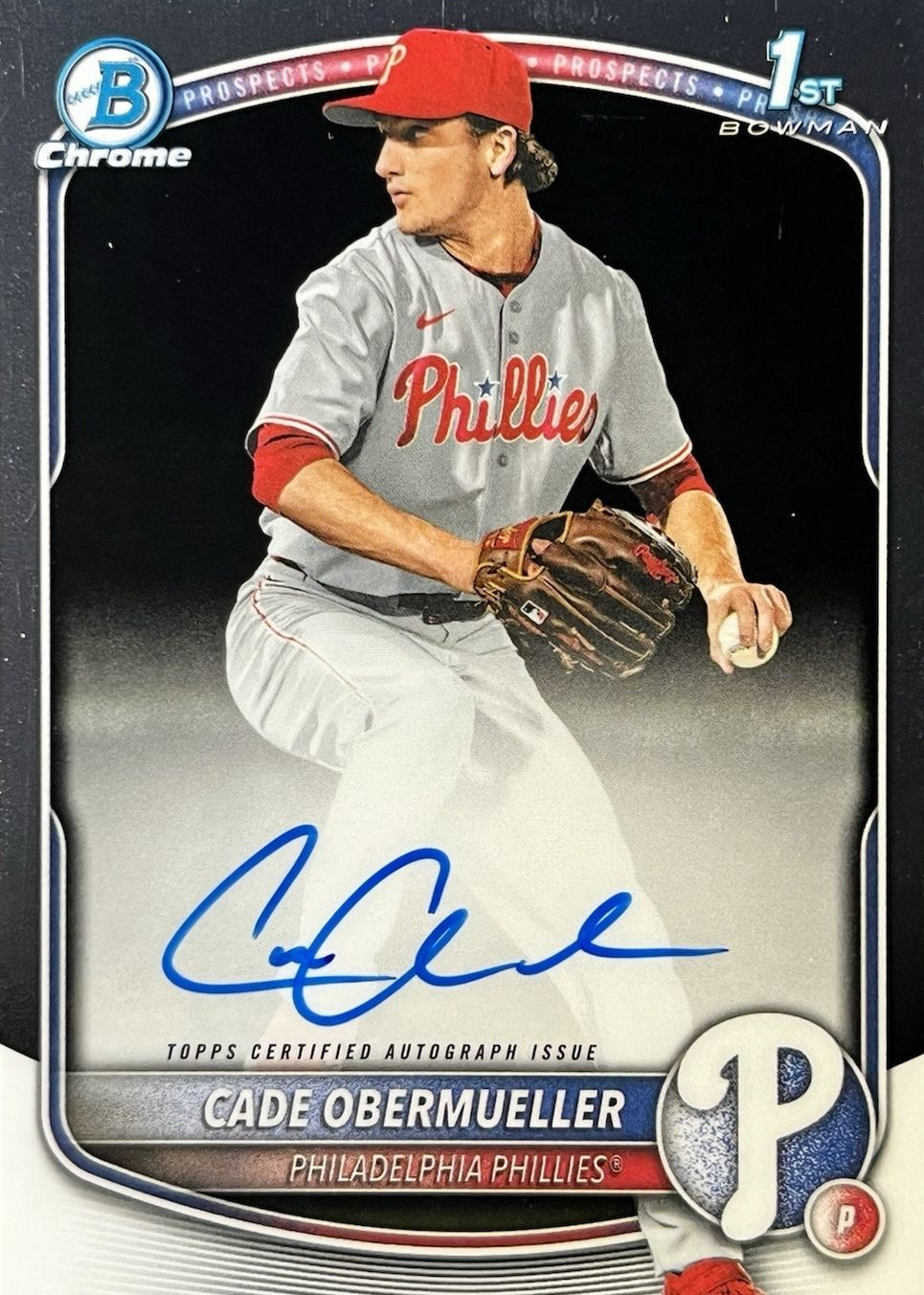 Cade Obermueller 2025 Bowman Draft #CPA-CO Chrome Prospect Auto