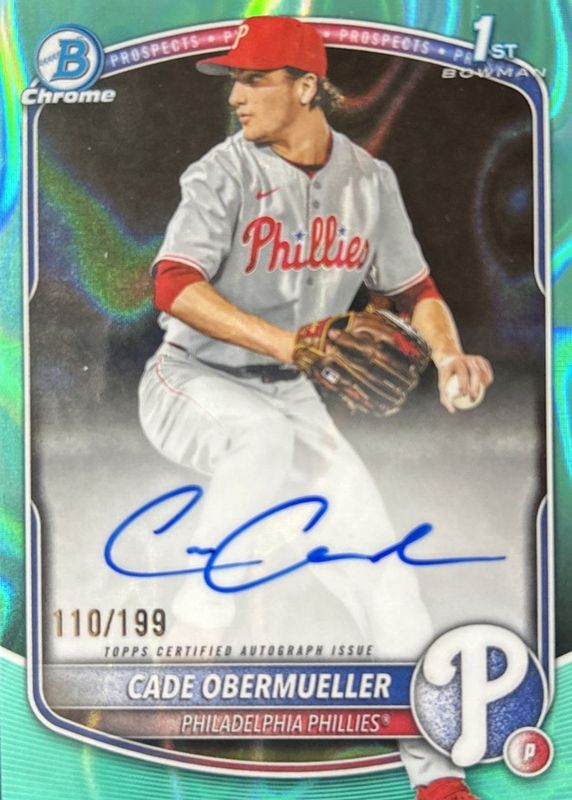 2025 Bowman Draft #CPA-CO Chrome Prospect Auto - Aqua Lava Refractor /199 (1st)
