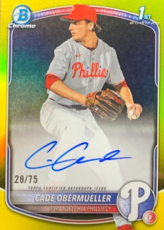 2025 Bowman Draft #CPA-CO Chrome Prospect Auto - Yellow Refractor /75 (1st)