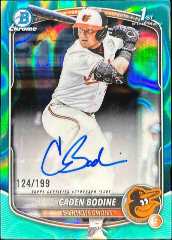 2025 Bowman Draft #CPA-CB Chrome Prospect Auto - Aqua Lava Refractor /199 (1st)