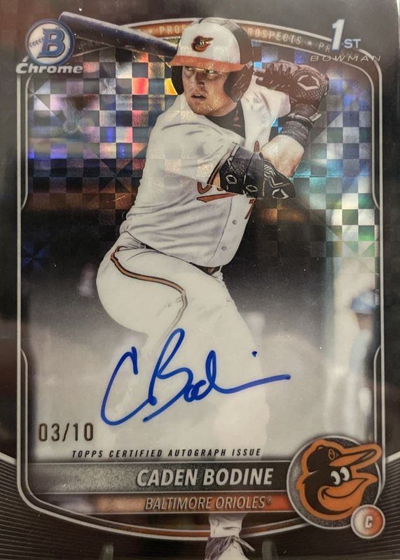 2025 Bowman Draft #CPA-CB Chrome Prospect Auto - Black X-Fractor /10 (1st)