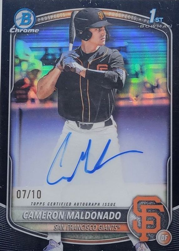2025 Bowman Draft #CPA-CMA Chrome Prospect Auto - Black Refractor /10 (1st)