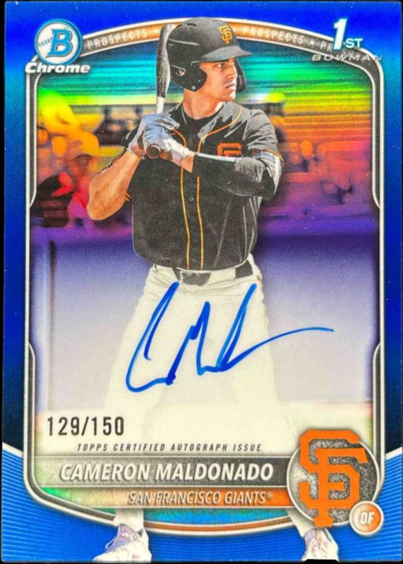2025 Bowman Draft #CPA-CMA Chrome Prospect Auto - Blue Refractor /150 (1st)