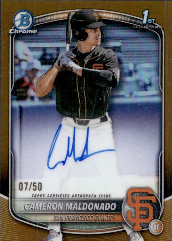 2025 Bowman Draft #CPA-CMA Chrome Prospect Auto - Gold Refractor /50 (1st)