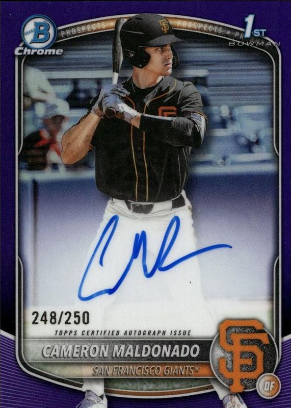 2025 Bowman Draft #CPA-CMA Chrome Prospect Auto - Purple Refractor /250 (1st)