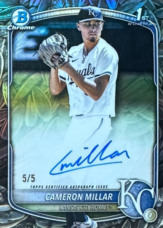 2025 Bowman Draft #CPA-CMI Chrome Prospect Auto - Sunflower Seeds Refractor /5 (1st)
