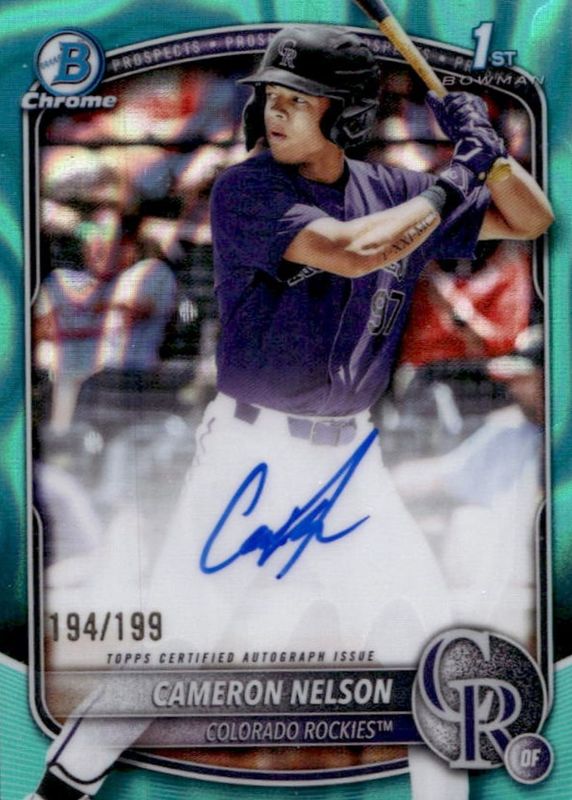 2025 Bowman Draft #CPA-CN Chrome Prospect Auto - Aqua Lava Refractor /199 (1st)