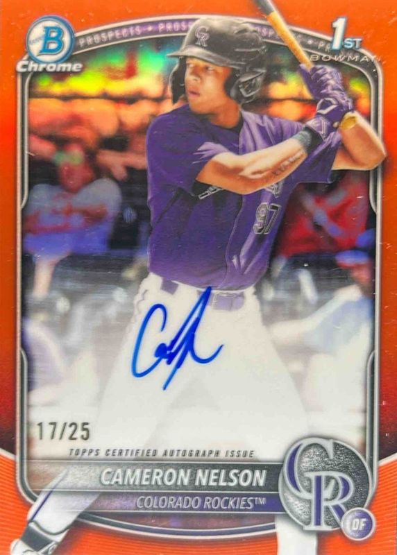2025 Bowman Draft #CPA-CN Chrome Prospect Auto - Orange Refractor /25 (1st)