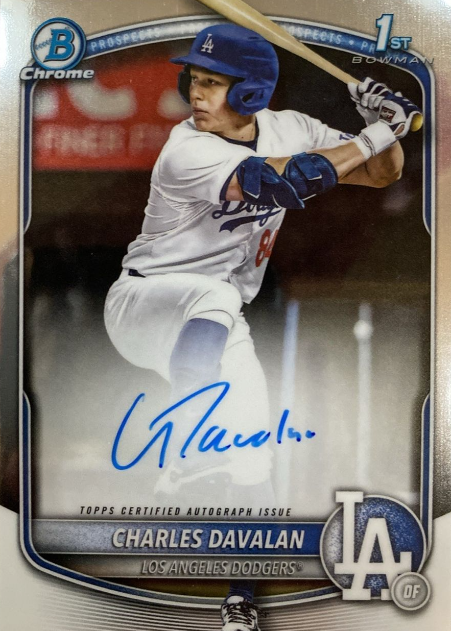 Charles Davalan 2025 Bowman Draft #CPA-CD Chrome Prospect Auto 