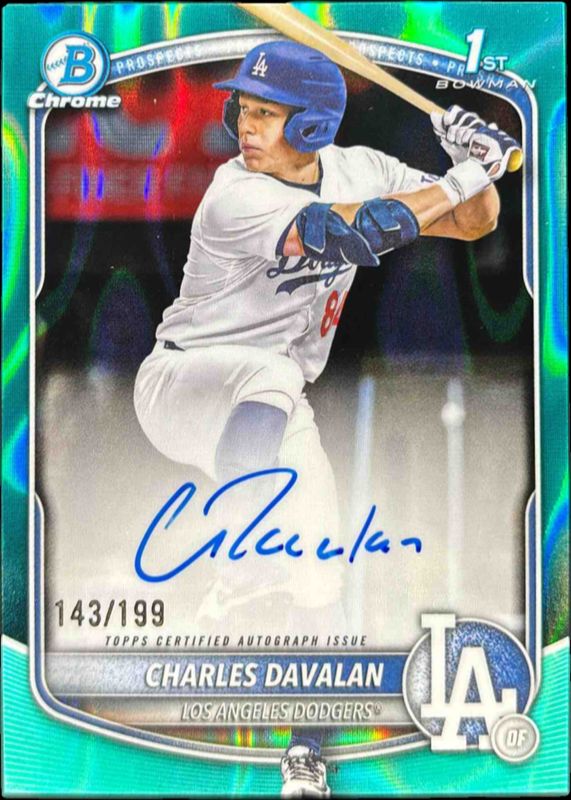 2025 Bowman Draft #CPA-CD Chrome Prospect Auto - Aqua Lava Refractor /199 (1st)