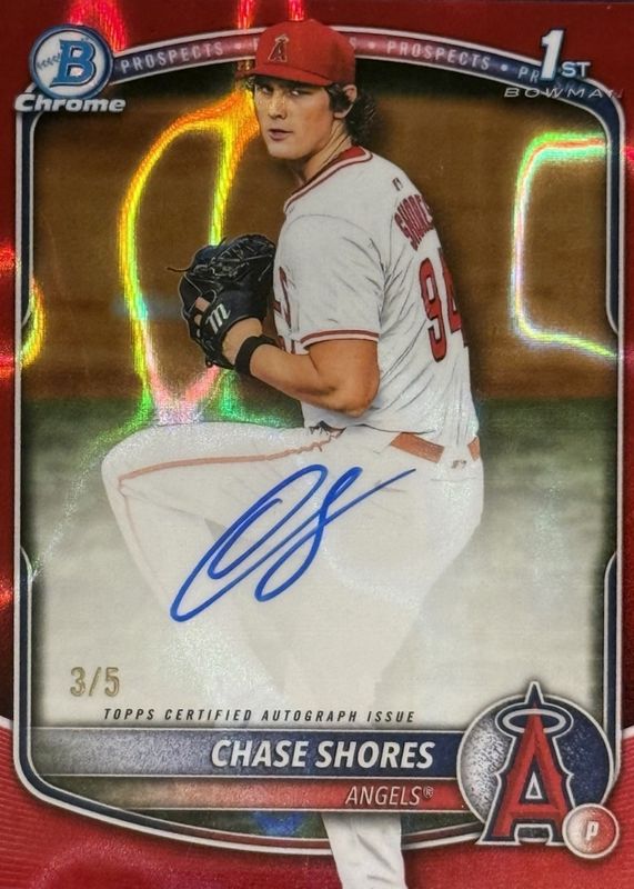 2025 Bowman Draft #CPA-CS Chrome Prospect Auto - Red Lava Refractor /5 (1st)