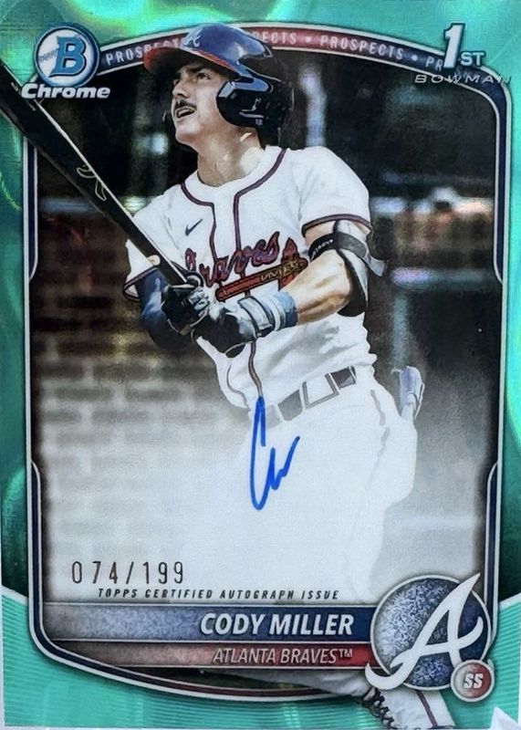 2025 Bowman Draft #CPA-CM Chrome Prospect Auto - Aqua Lava Refractor /199 (1st)