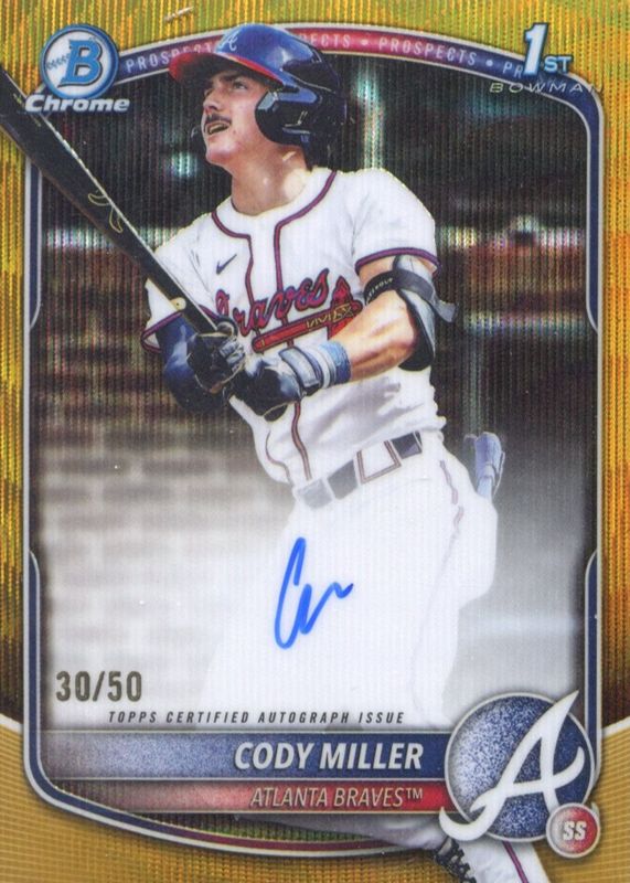2025 Bowman Draft #CPA-CM Chrome Prospect Auto - Gold Wave Refractor /50 (1st)