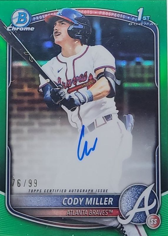 2025 Bowman Draft #CPA-CM Chrome Prospect Auto - Green Refractor /99 (1st)